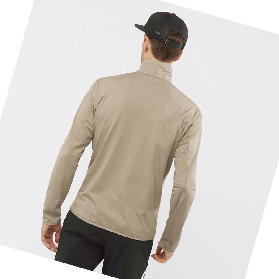 Salomon ESSENTIAL LIGHTWARM Erkek Kapüşonlu Sweatshirt Bej Rengi | TR 3203AHK